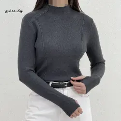 بلوز بافت زنانه سرشانه دکمه | آی بولک