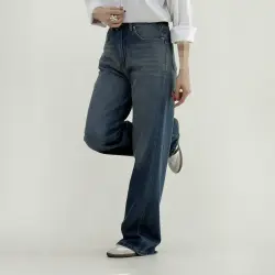 شلوار جین نیم بگ آبی متوسط | آی بولک
