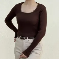 بلوز زنانه یقه خشتی کبریتی | آی بولک