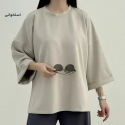 تیشرت باکسی زنانه اویشو بغل چاک | آی بولک