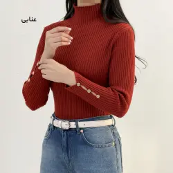 بلوز بافت زنانه یقه ایستاده | آی بولک