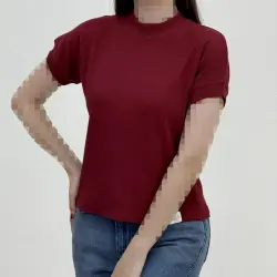 تیشرت زنانه یقه گرد کبریتی | آی بولک