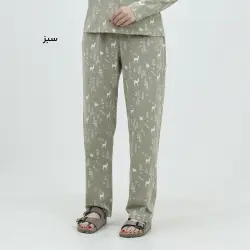 شلوار زنانه راحتی طرح جنگل | آی بولک