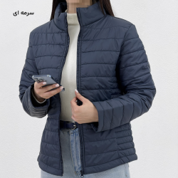 کاپشن زنانه یقه ایستاده مموری | آی بولک