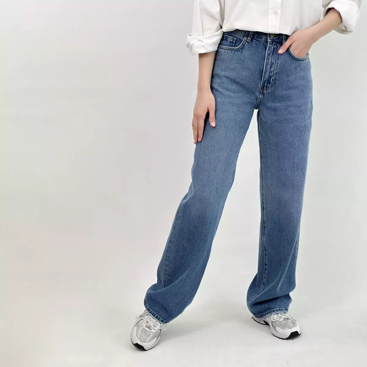 شلوار جین نیم بگ 1008177