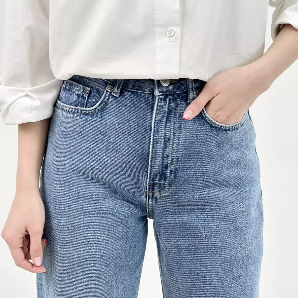 شلوار جین نیم بگ 1008177