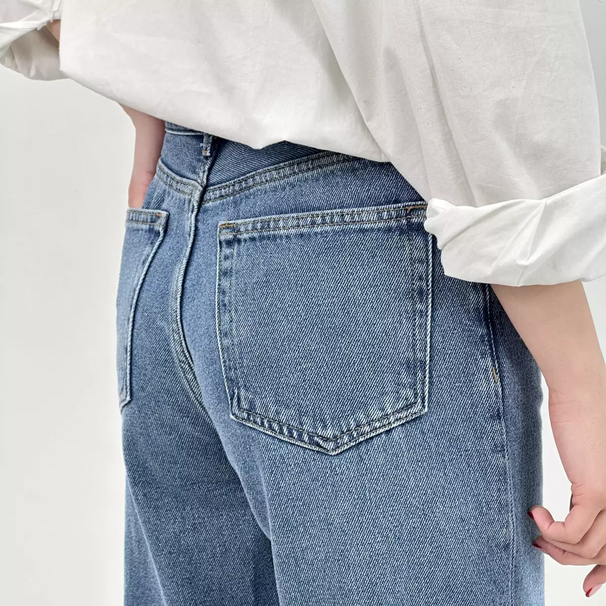 شلوار جین نیم بگ 1008177