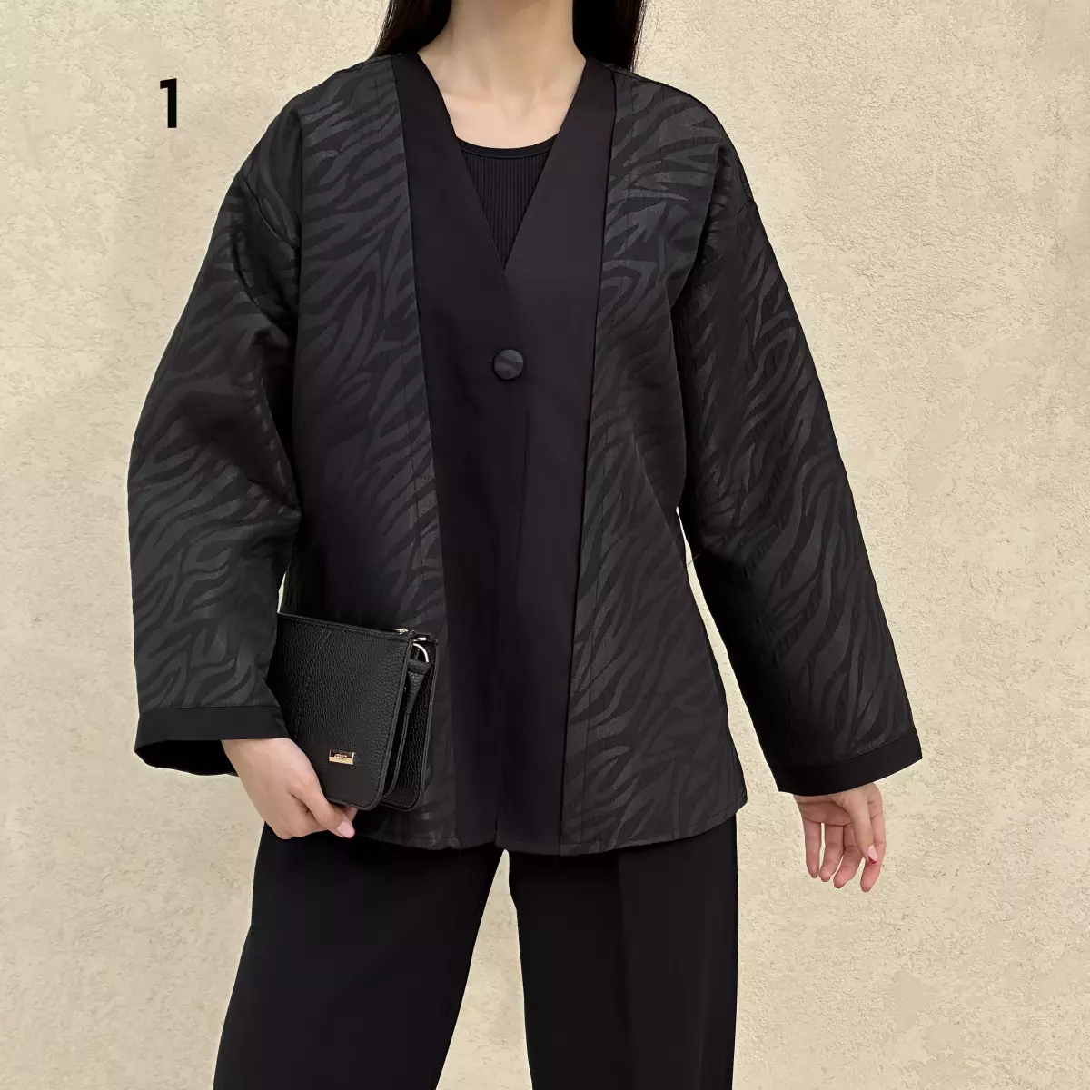 کت تک دکمه طرحدار 1002222