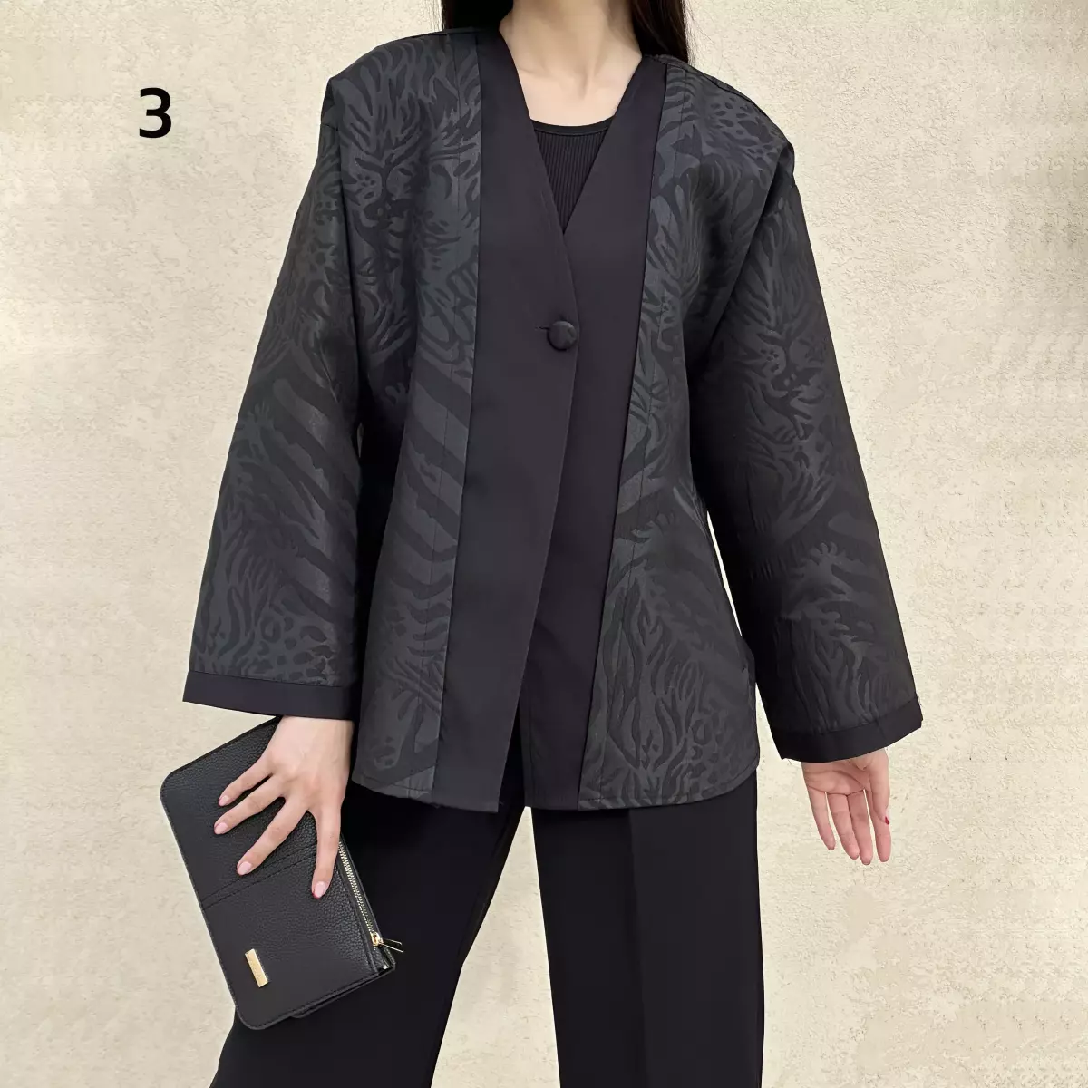 کت تک دکمه طرحدار 1002222