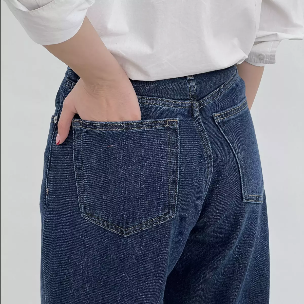 شلوار جین نیم بگ 1008221