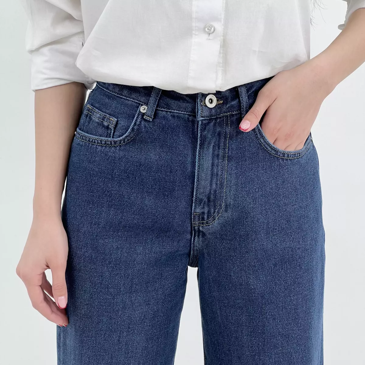 شلوار جین نیم بگ 1008221