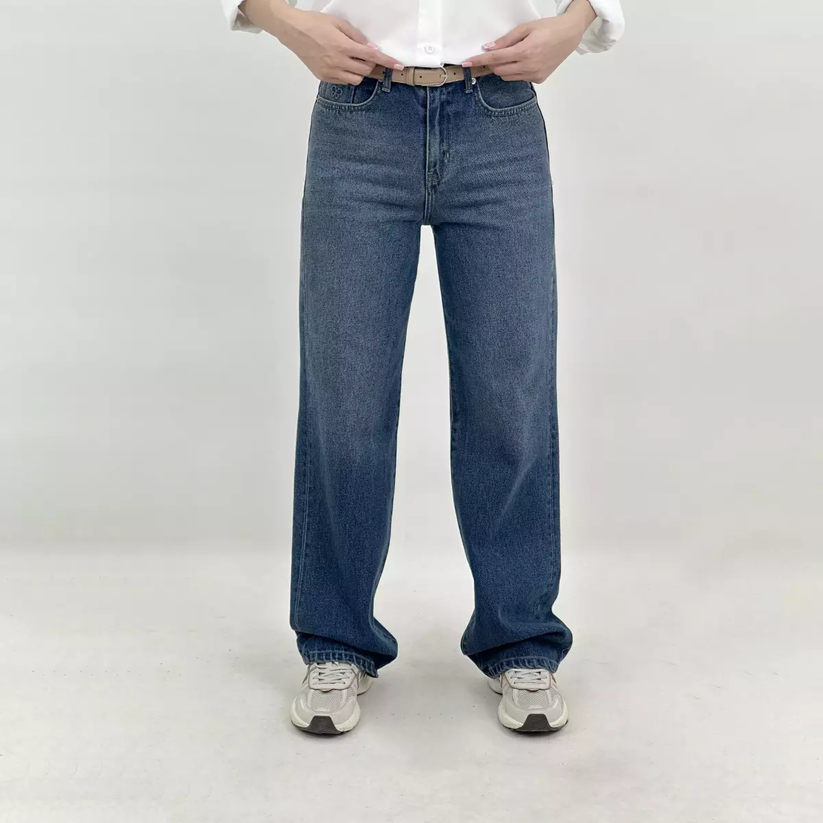 شلوار جین نیم بگ  1008496