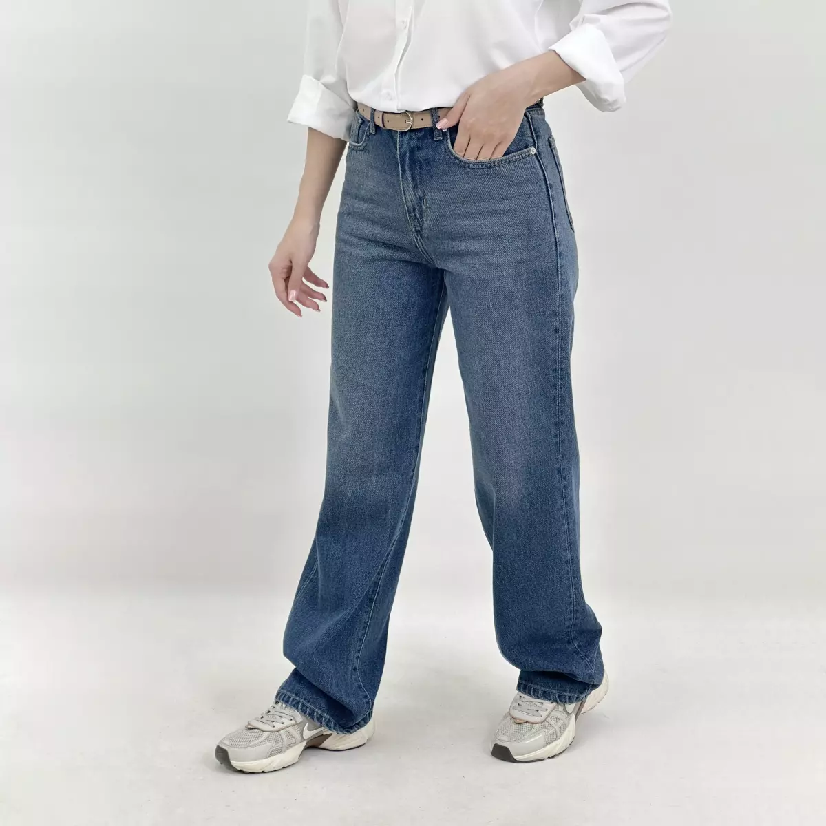 شلوار جین نیم بگ  1008496