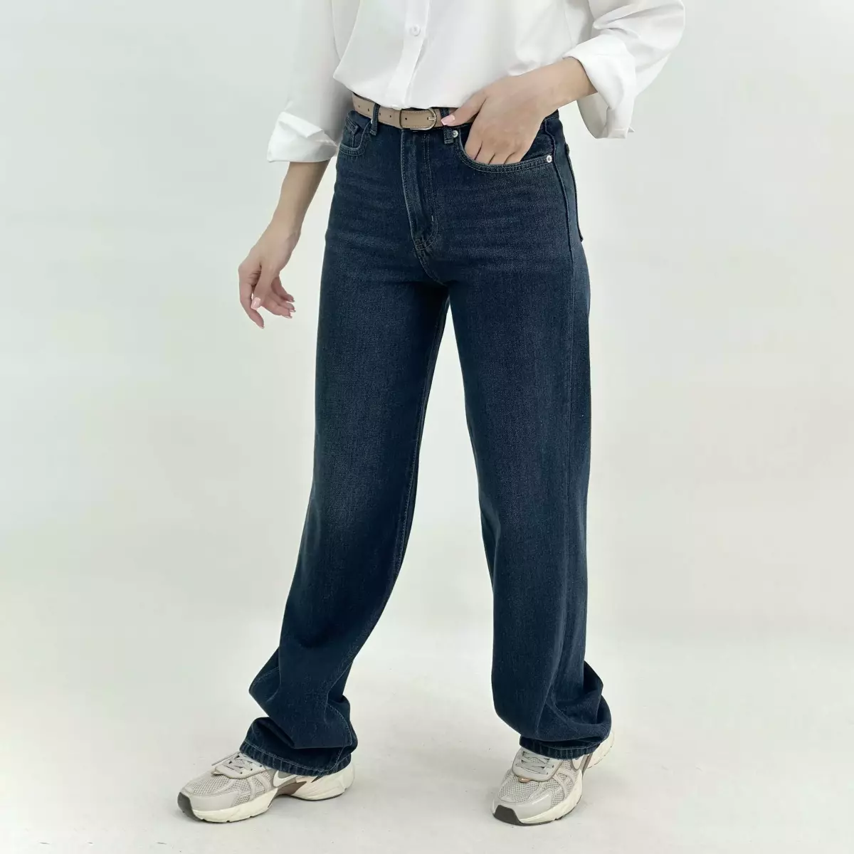 شلوار جین نیم بگ 1008502