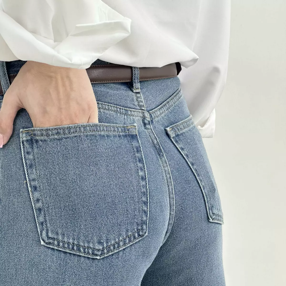 شلوار جین نیم بگ 1008498