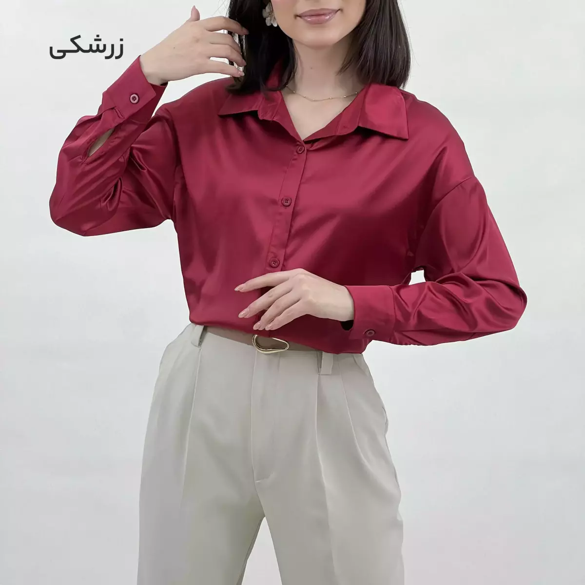 شومیز ساتن 1008619