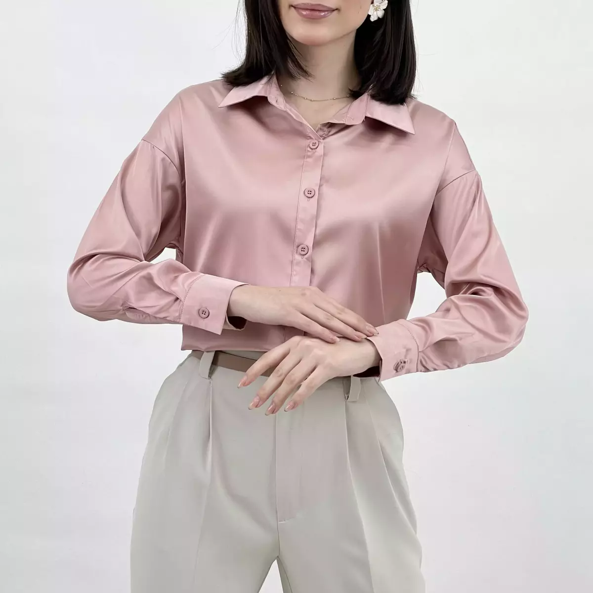 شومیز ساتن 1008619