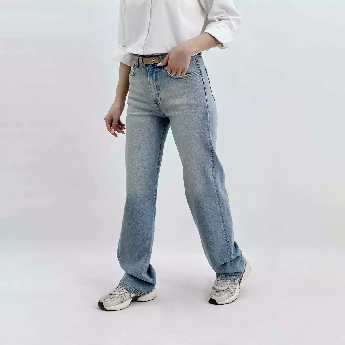 شلوار جین نیم بگ 1008614