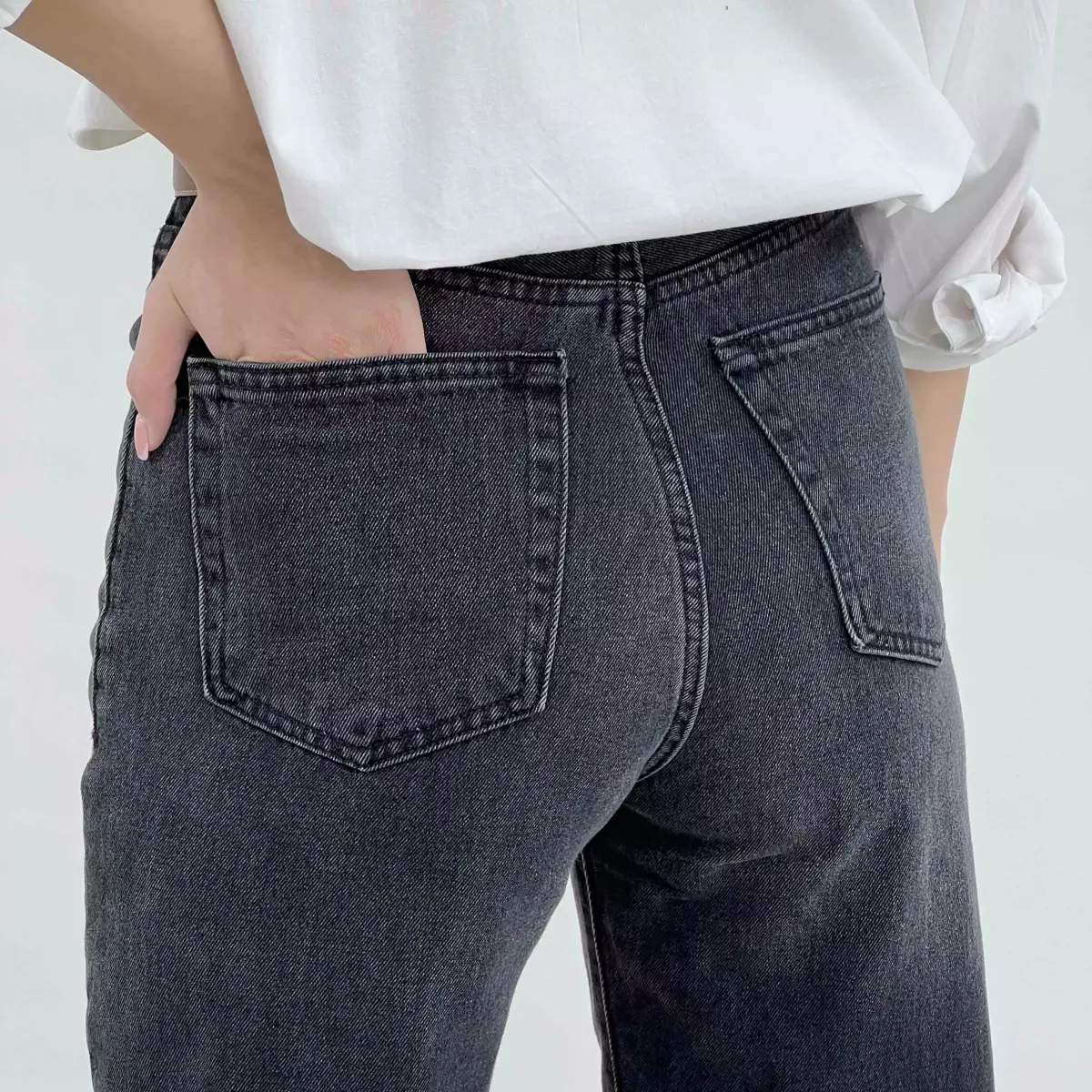 شلوار جین نیم بگ 1008613