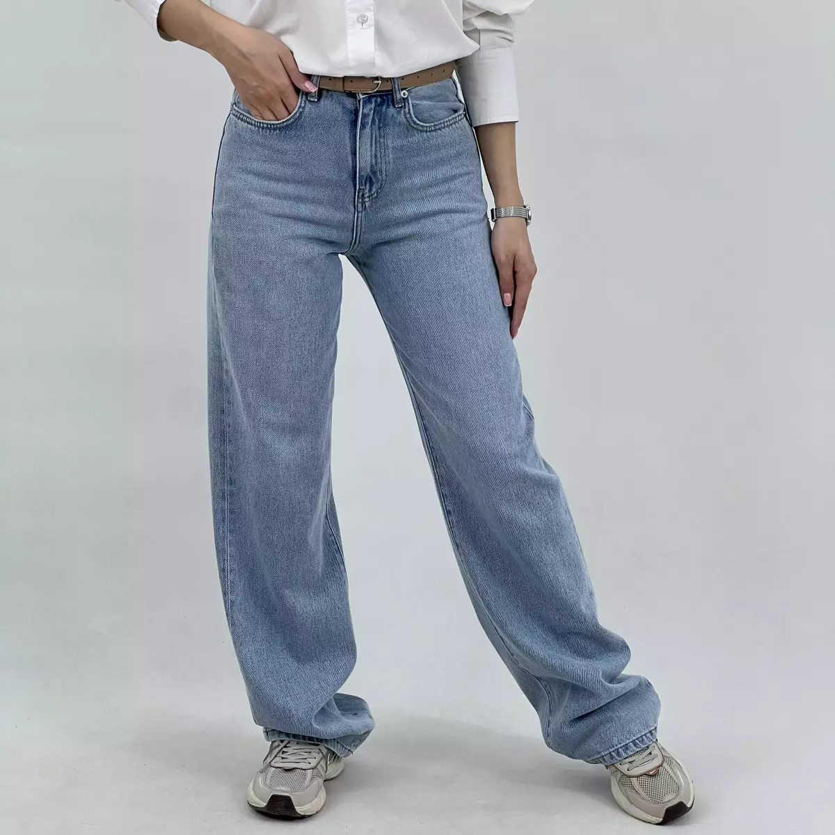 شلوار جین نیم بگ 1008647