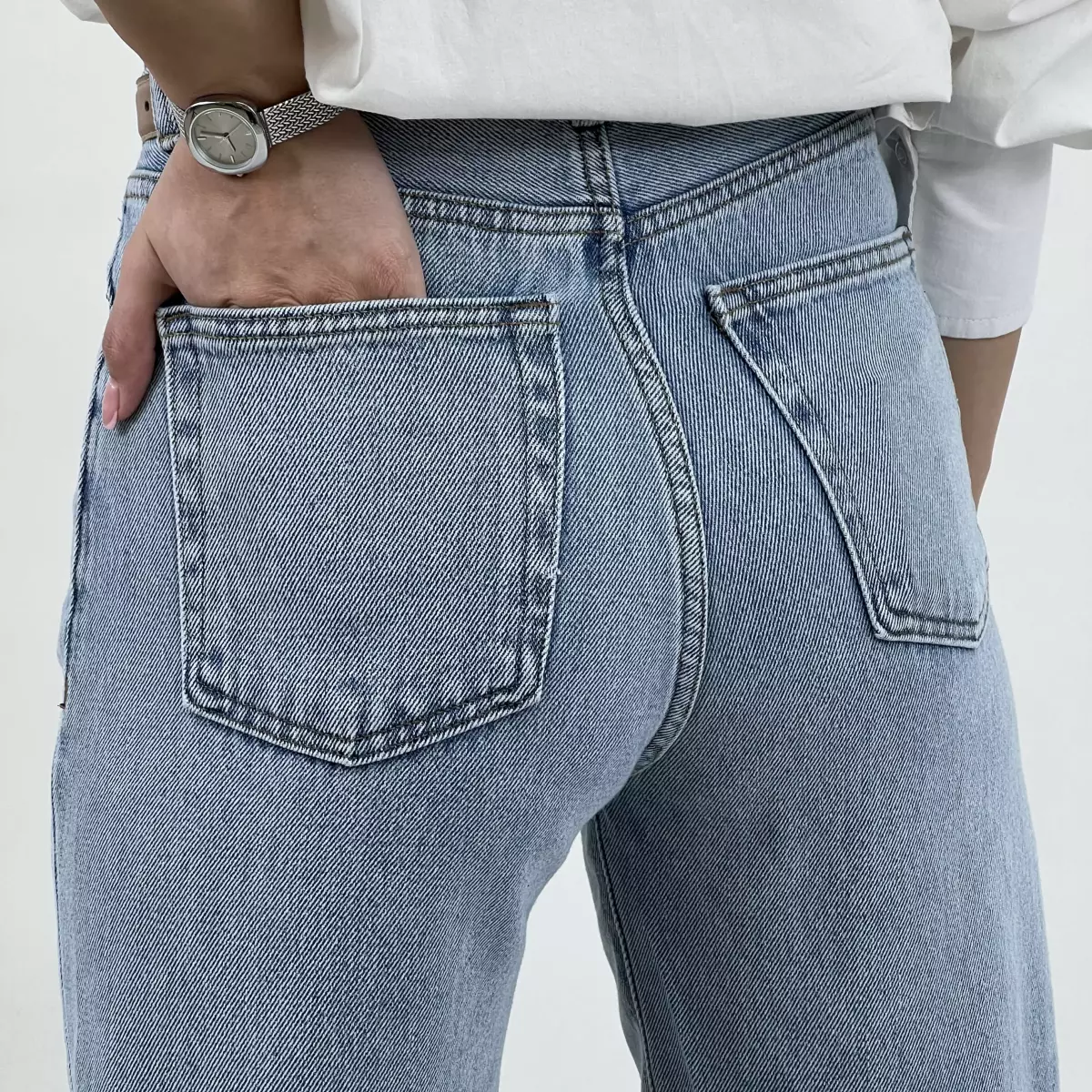 شلوار جین نیم بگ 1008647