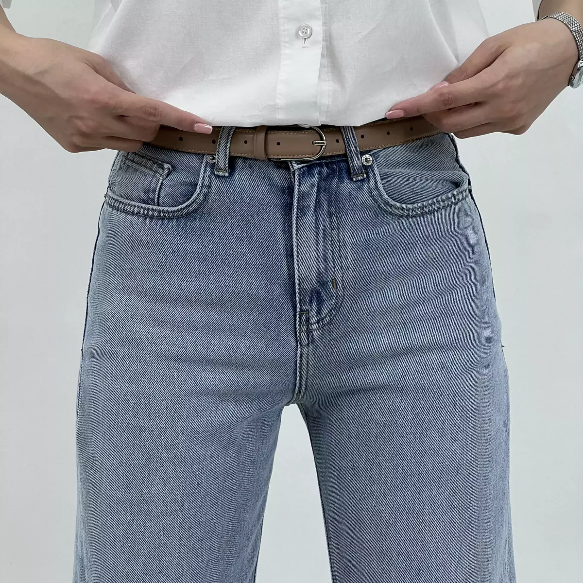 شلوار جین نیم بگ 1008647