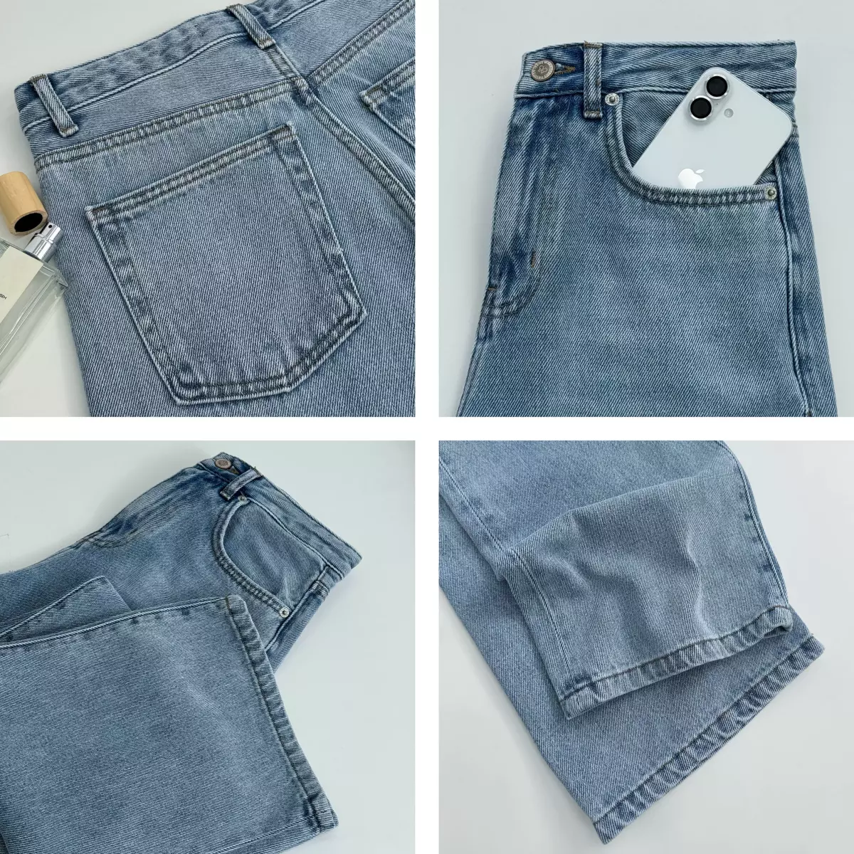 شلوار جین نیم بگ 1008647