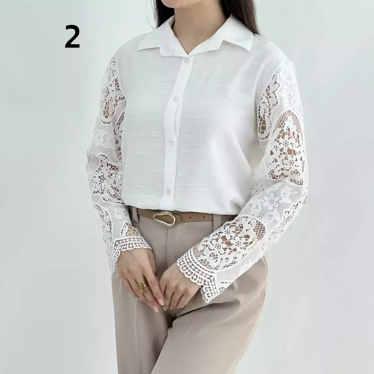 شومیز آستین دانتل 1008752