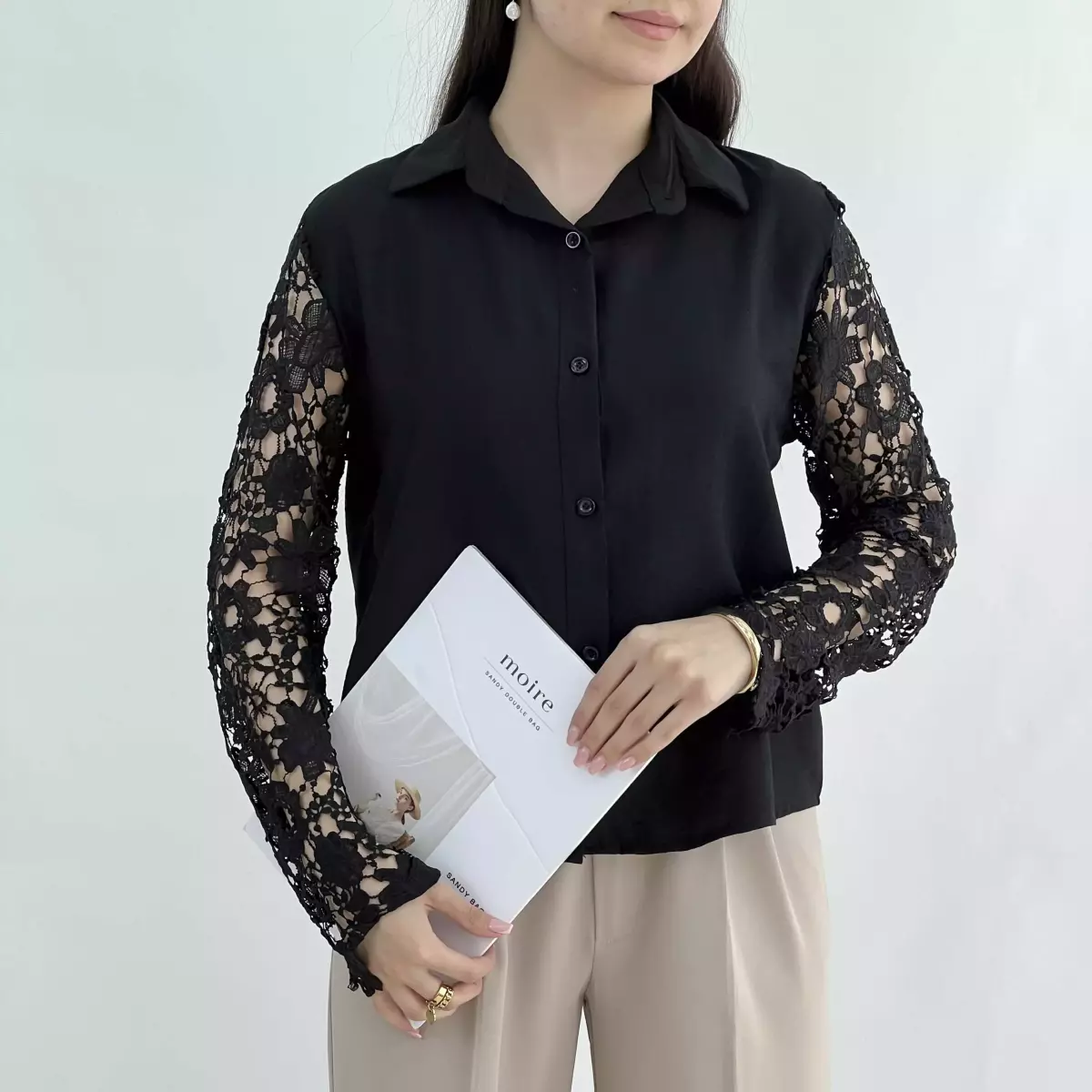 شومیز آستین دانتل 1008752