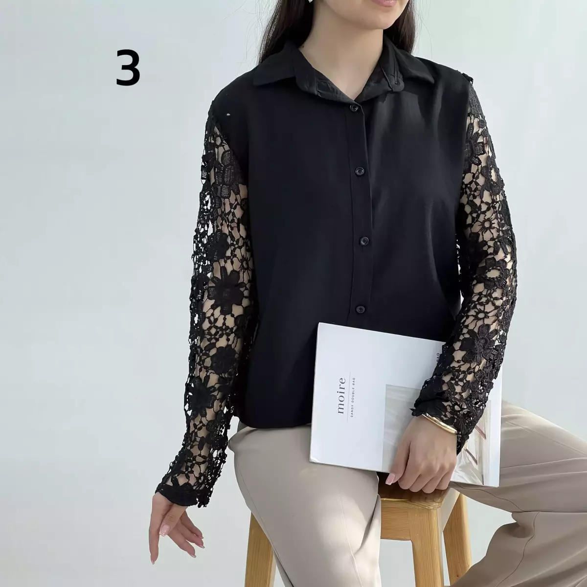 شومیز آستین دانتل 1008752