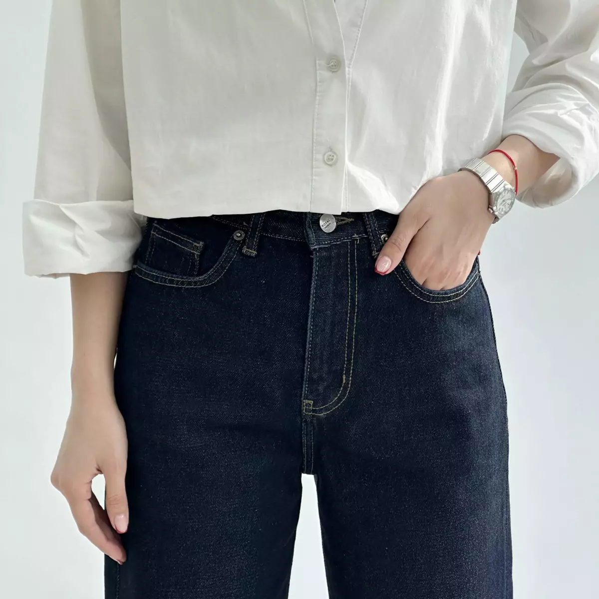 شلوار جین نیم بگ 1008193