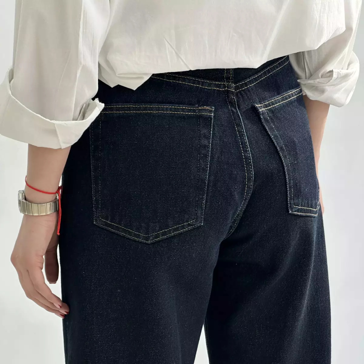 شلوار جین نیم بگ 1008193