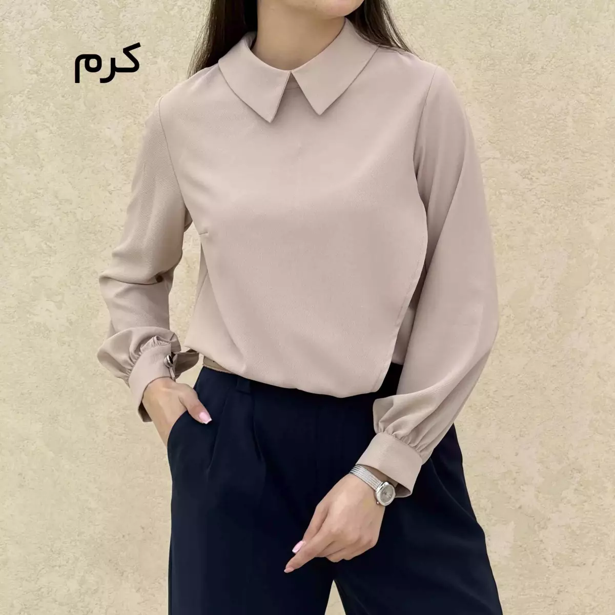 شومیز کرپ مینیمال 1008901