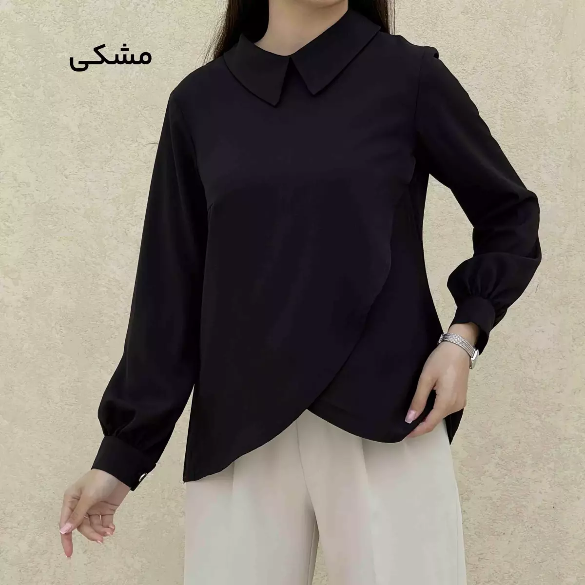 شومیز کرپ مینیمال 1008901