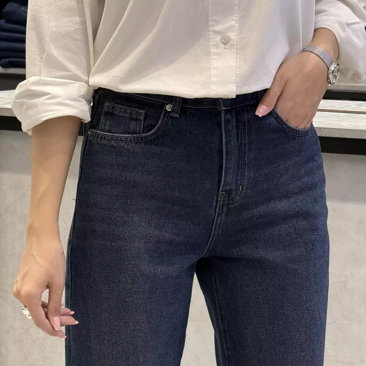 شلوار جین راسته لاین 1008895