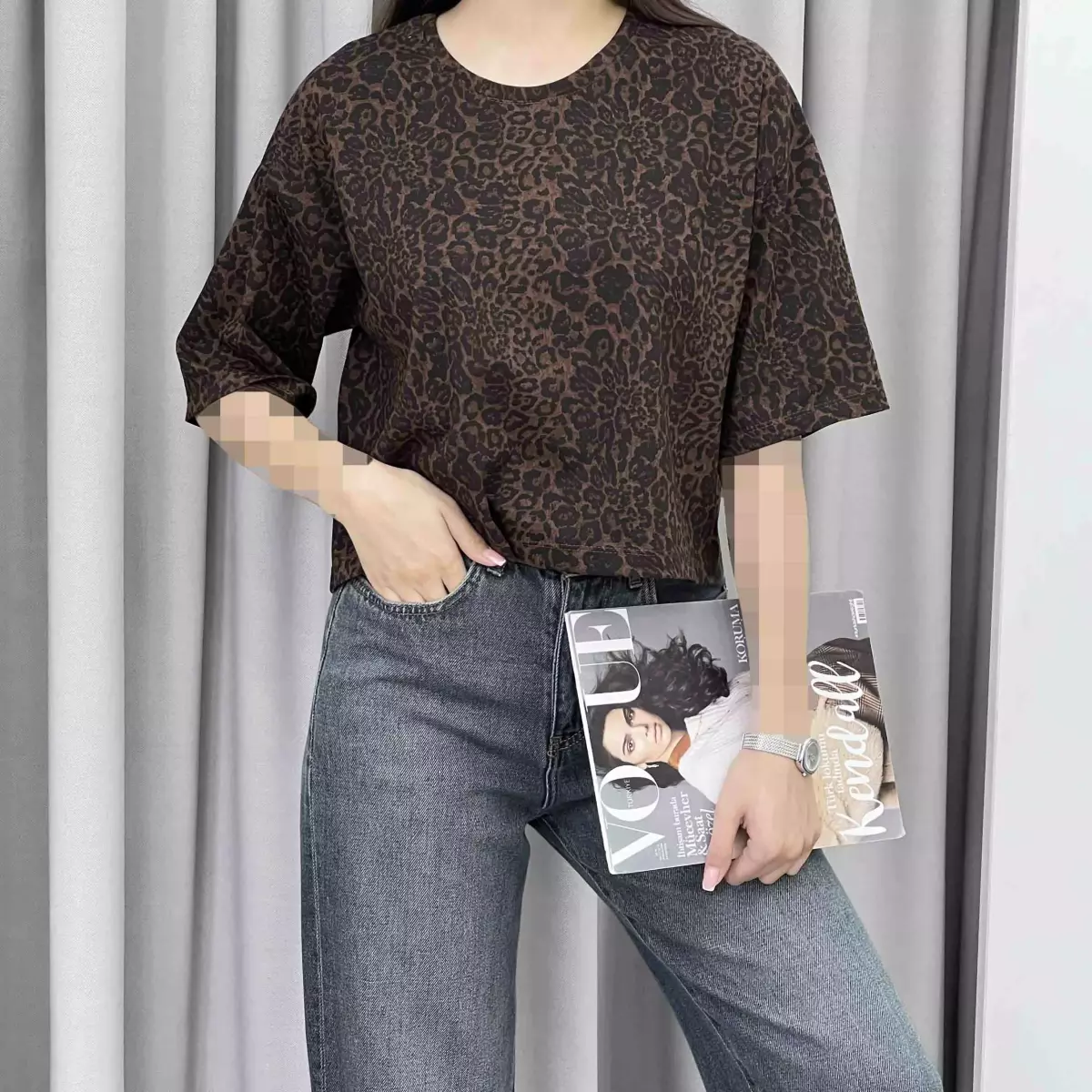 تیشرت کراپ پلنگی 1008913