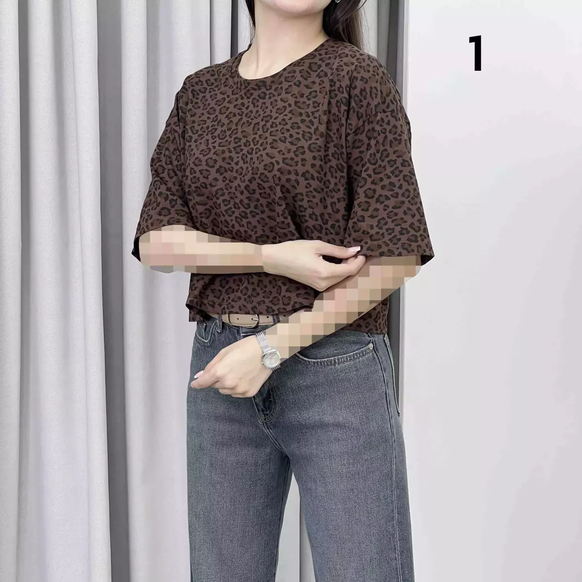 تیشرت کراپ پلنگی 1008913