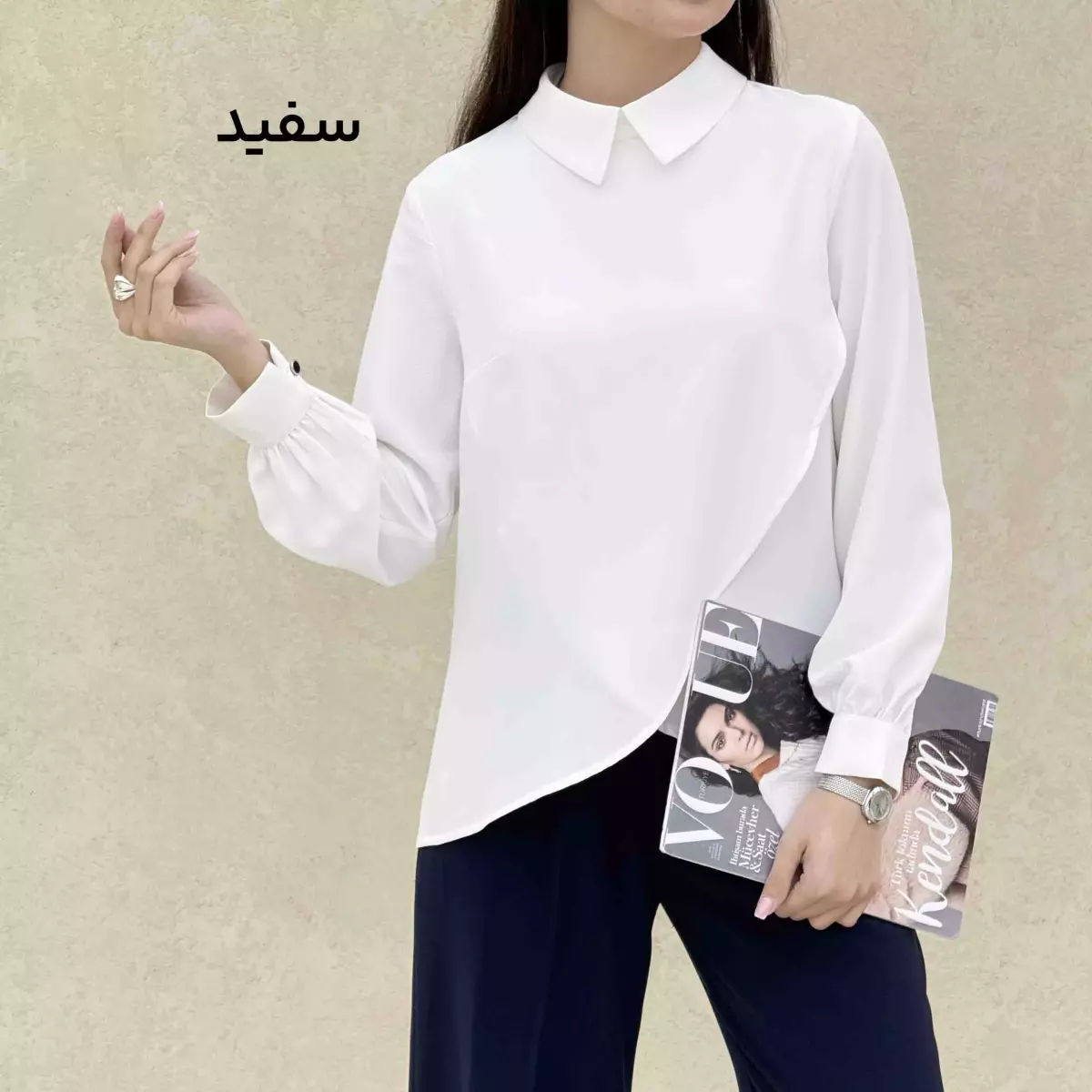 شومیز کرپ مینیمال 1008901