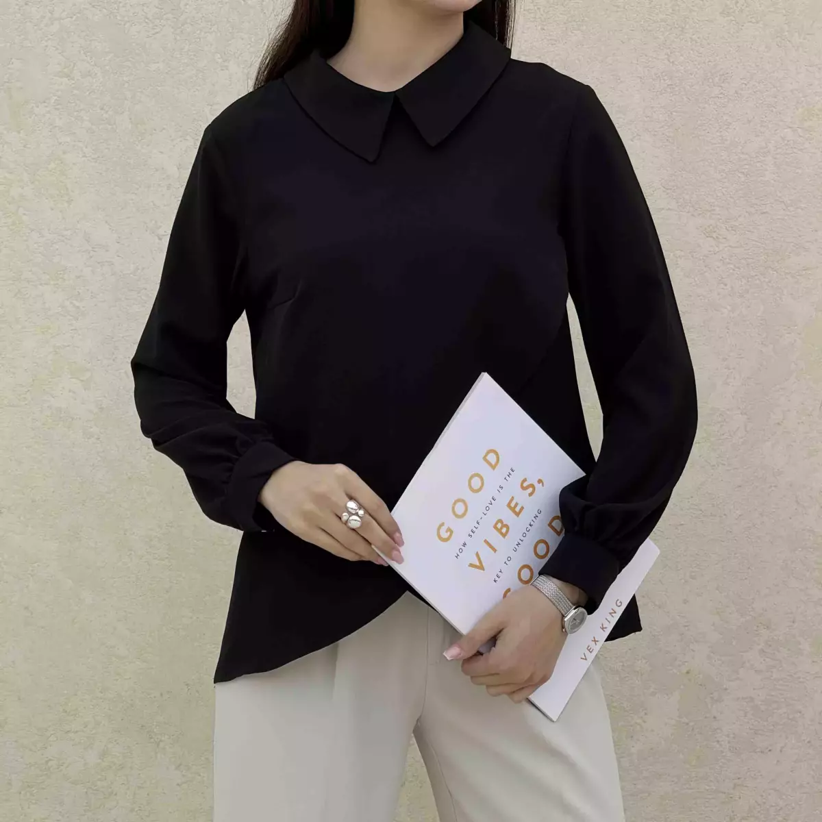 شومیز کرپ مینیمال 1008901