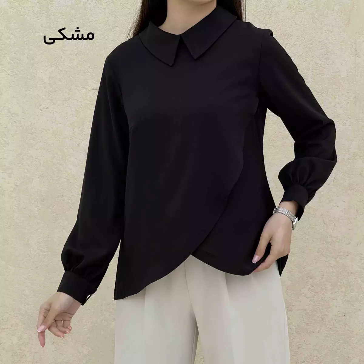 شومیز کرپ مینیمال 1008901