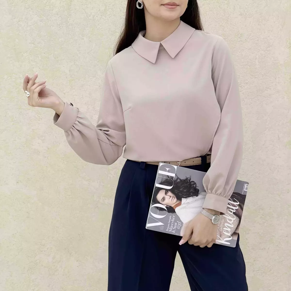 شومیز کرپ مینیمال 1008901