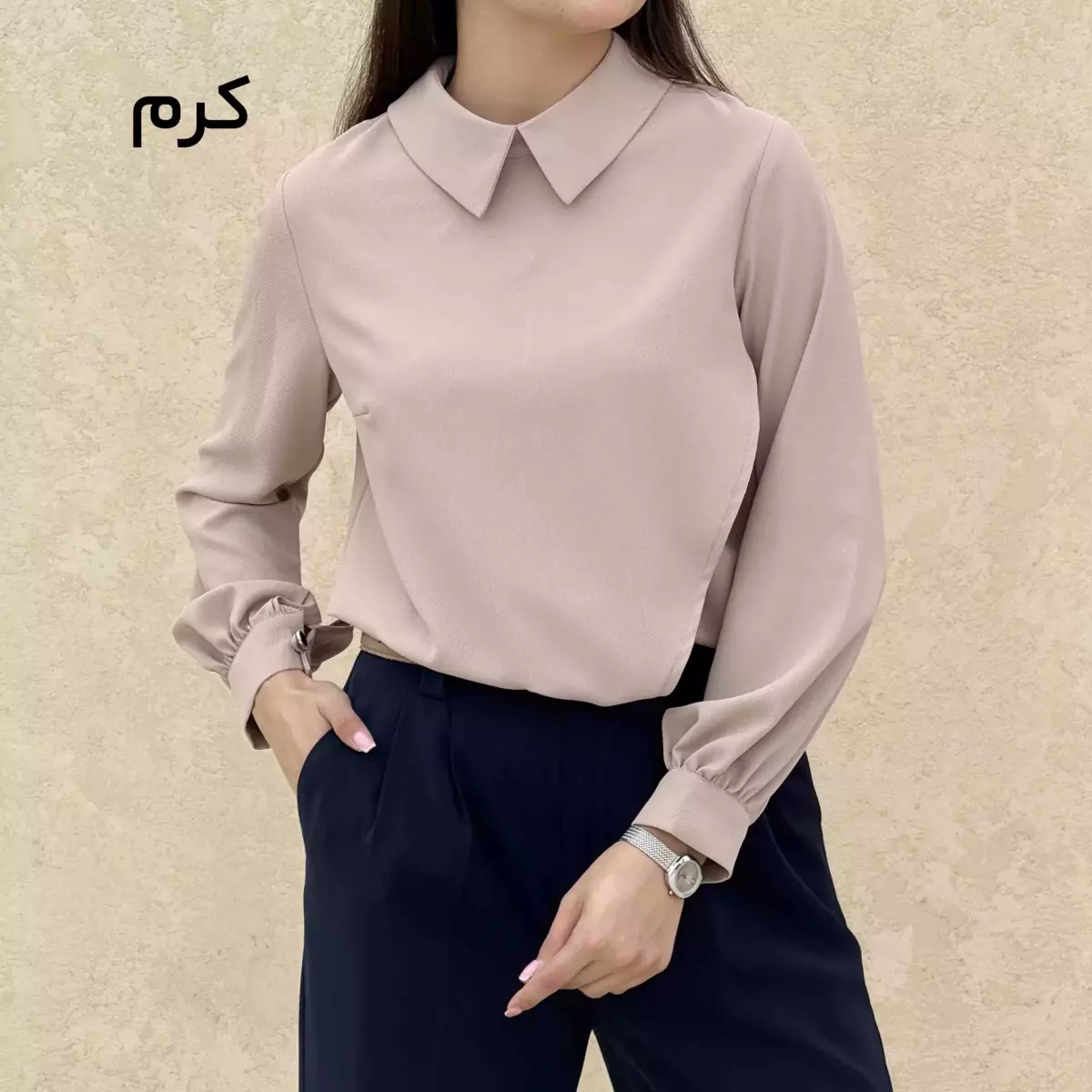 شومیز کرپ مینیمال 1008901