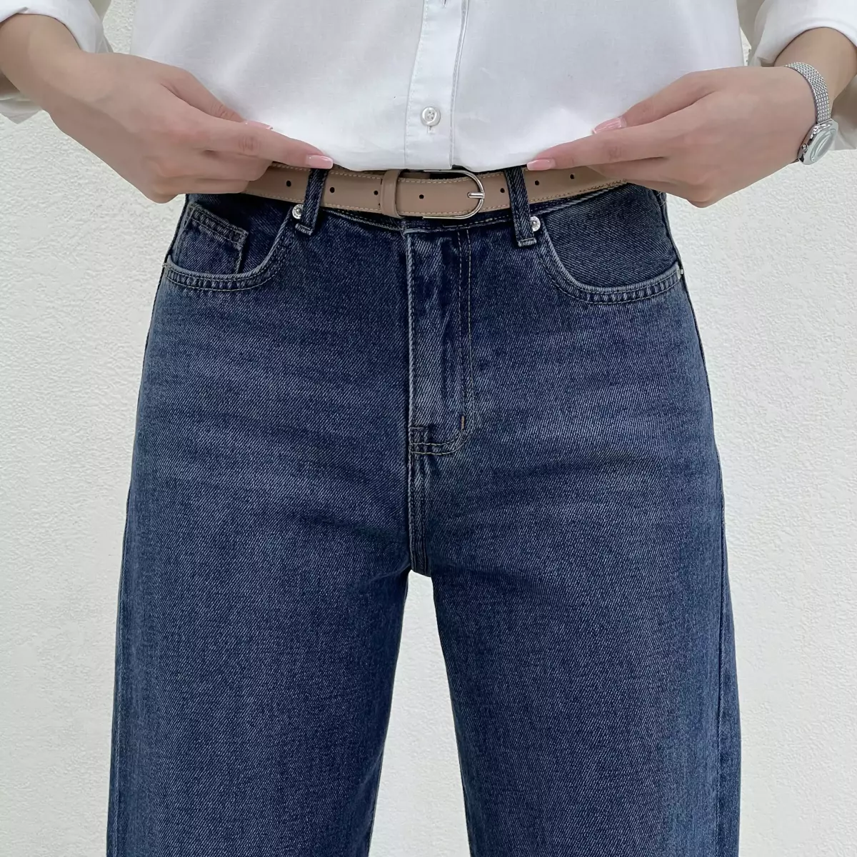 شلوار جین نیم بگ 1009049