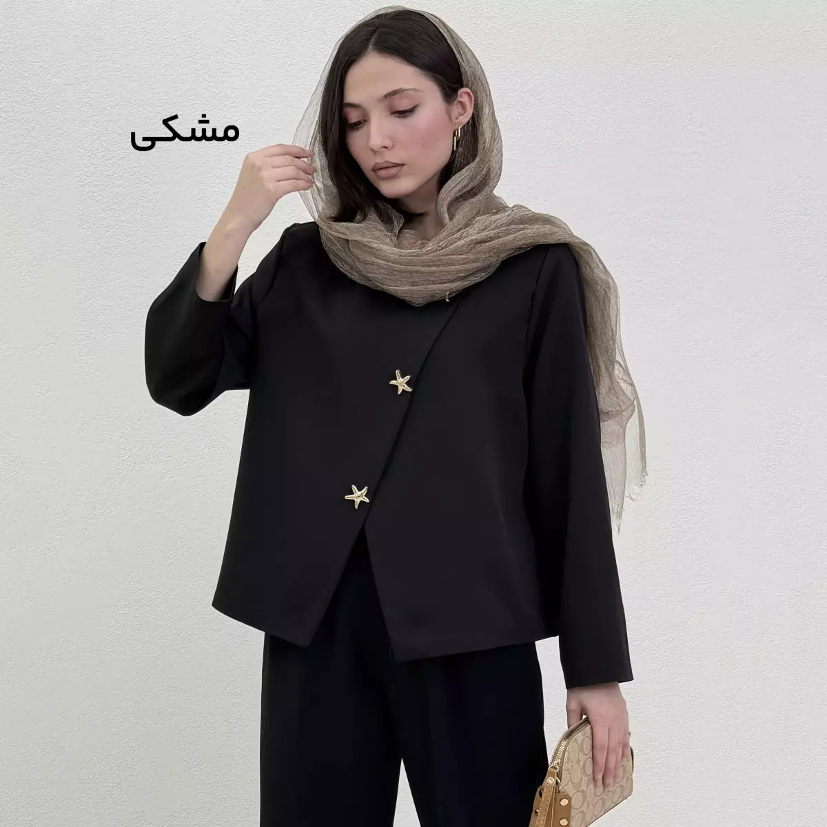کت زنانه کرپ ستاره