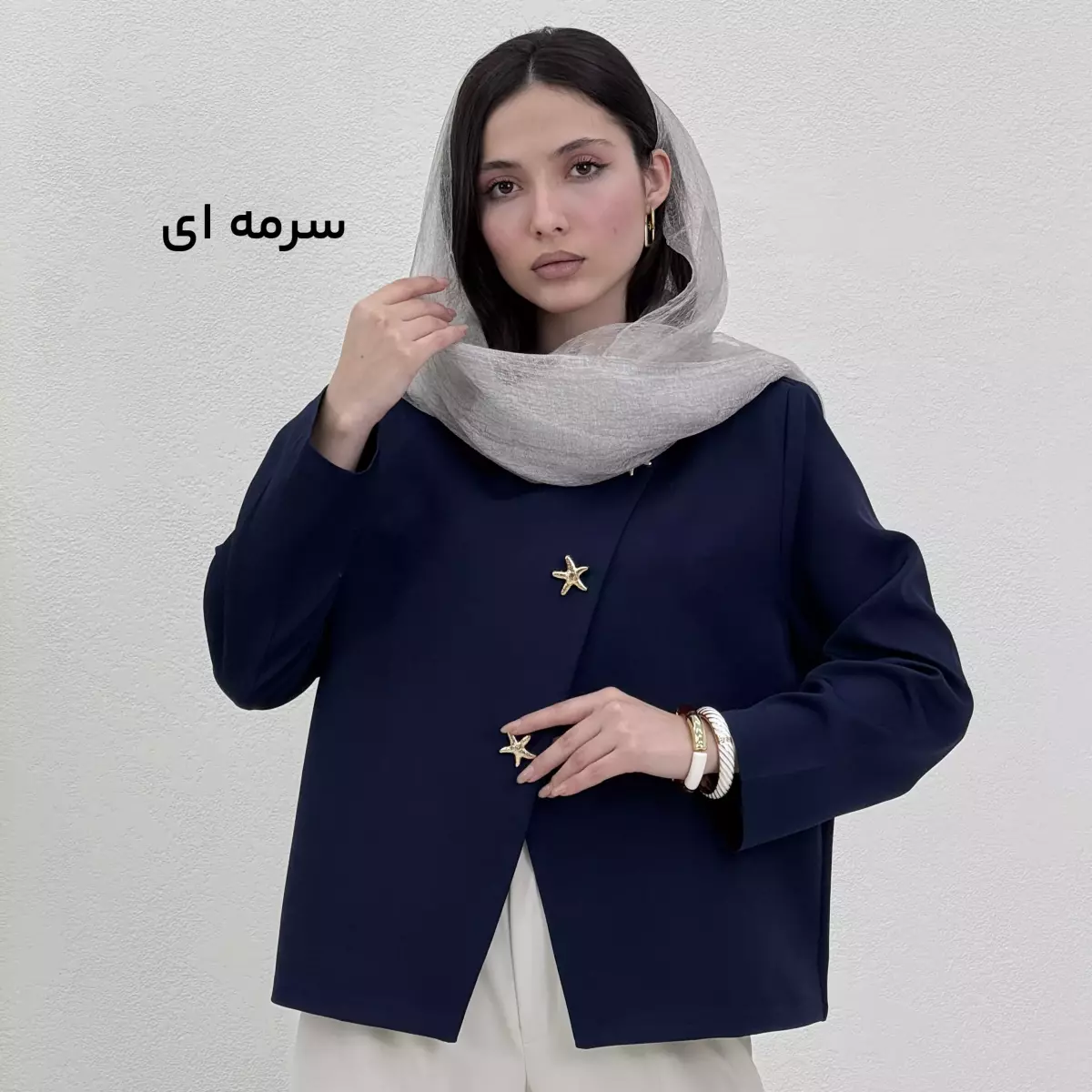 کت زنانه کرپ ستاره
