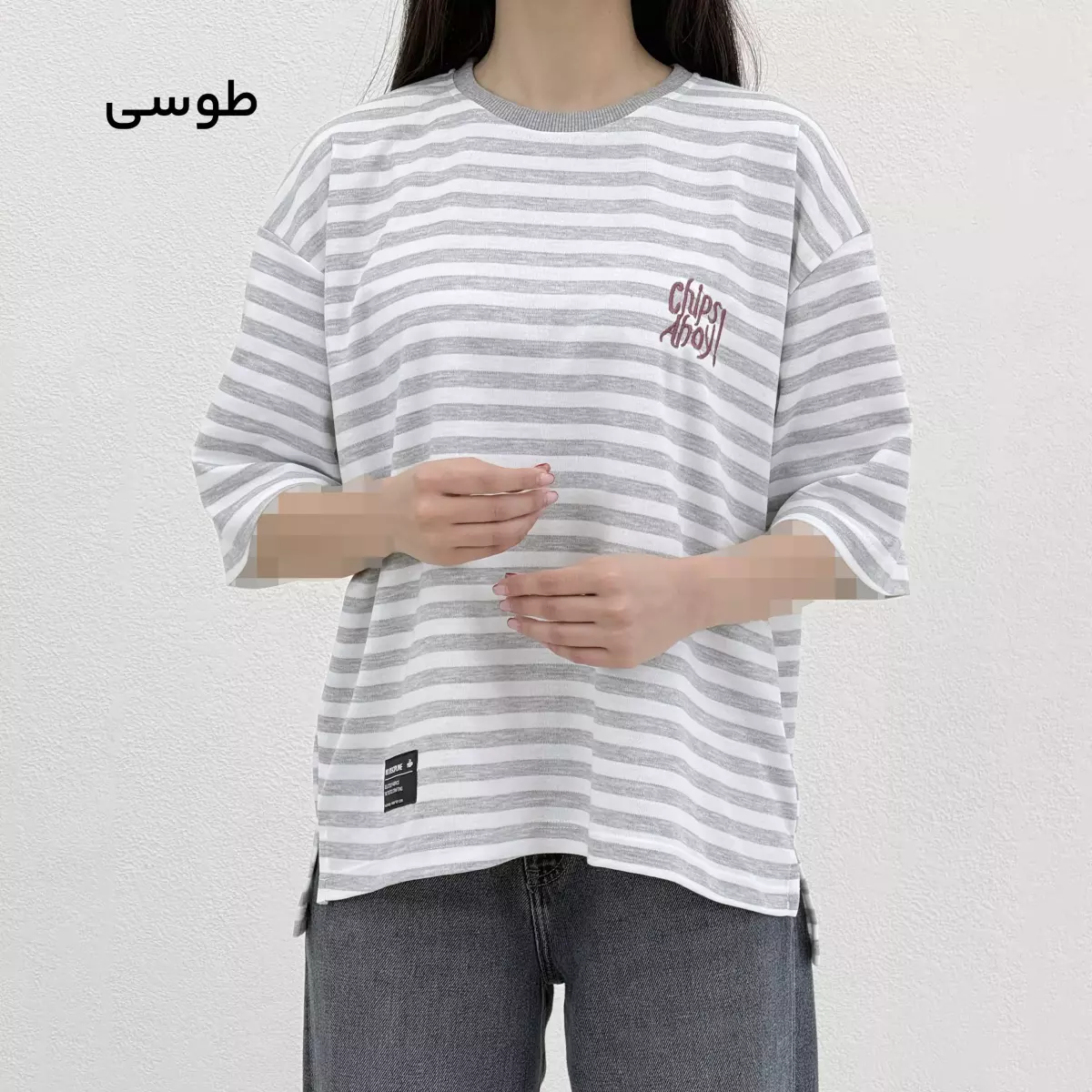 تیشرت راه راه باکسی 1008965