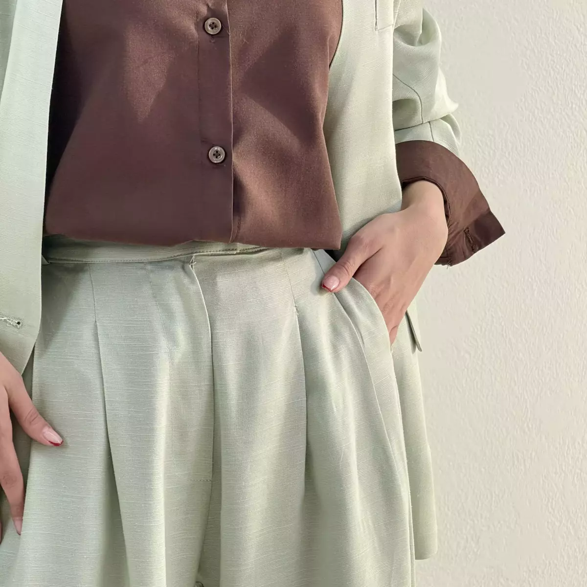 شلوار پارچه ای بگ تنسل