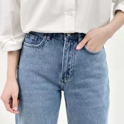 شلوار جین نیم بگ 1008177