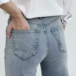 شلوار جین نیم بگ 1008614