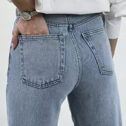 شلوار جین نیم بگ 1008647